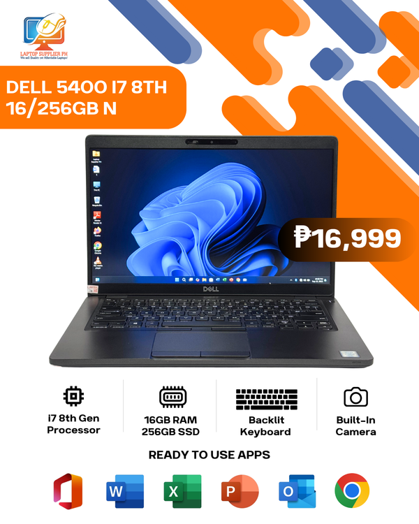 βDELL 5400 I7 8TH 16/256GB NETBOOK