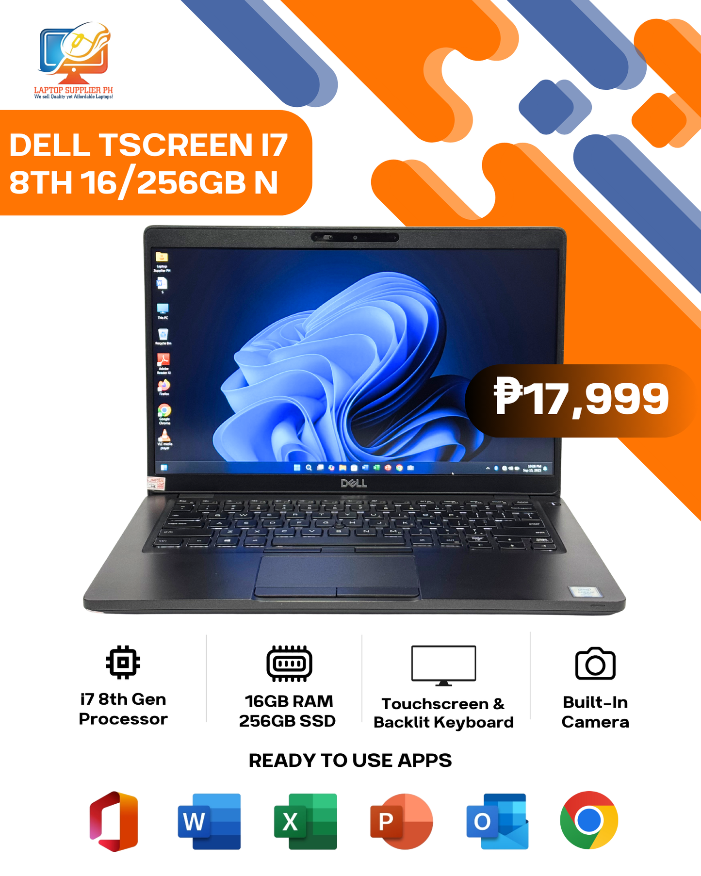 DELL TSCREEN I7 8TH 16/256GB NETBOOK