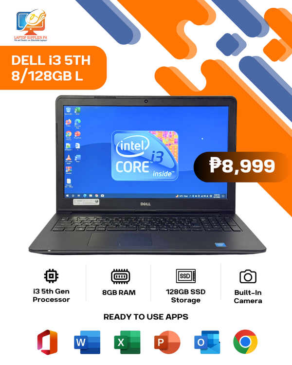 DELL I3 5TH 8/128GB LAPTOP