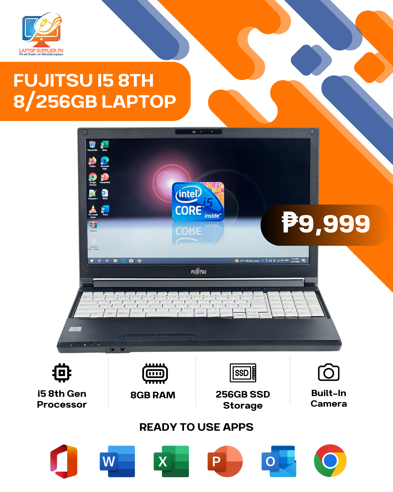FUJITSU I5 8TH 8/256GB LAPTOP – LAPTOP SUPPLIER PH