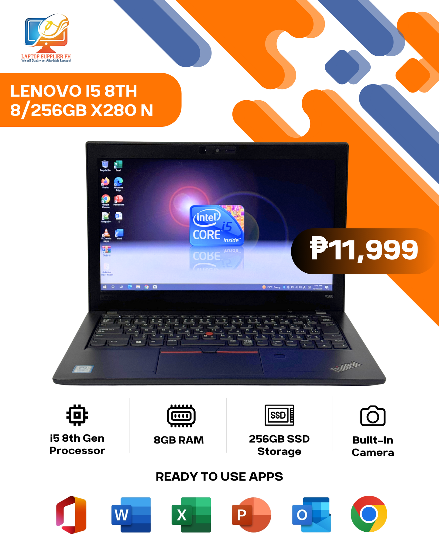 LENOVO I5 8TH 8/256GB X280 NETBOOK
