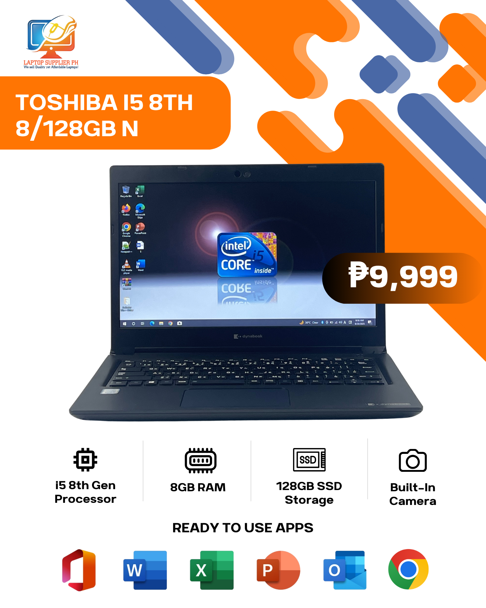 TOSHIBA I5 8TH 8/128GB NETBOOK – LAPTOP SUPPLIER PH