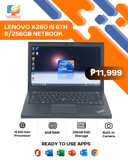 LENOVO X260 I5 6TH 8/256GB NETBOOK