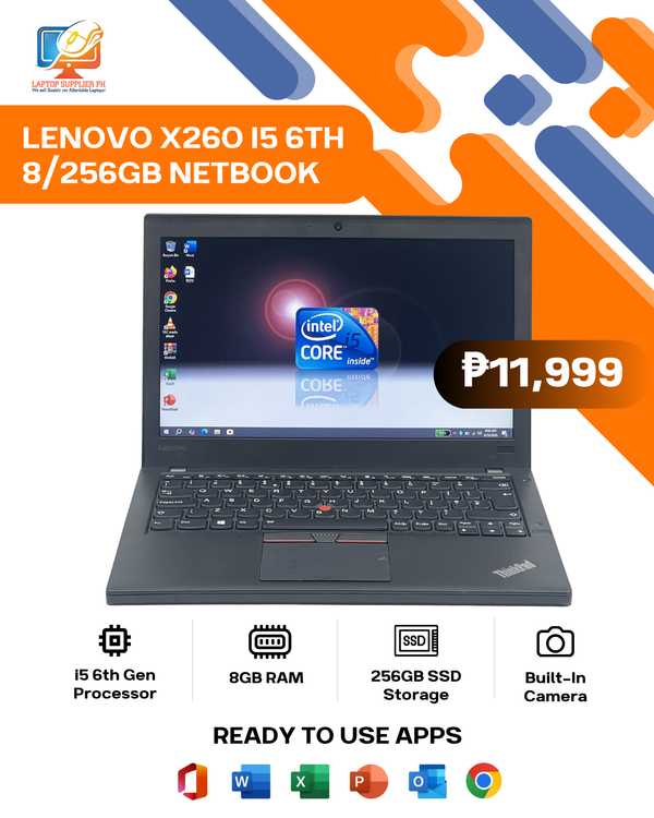LENOVO X260 I5 6TH 8/256GB NETBOOK