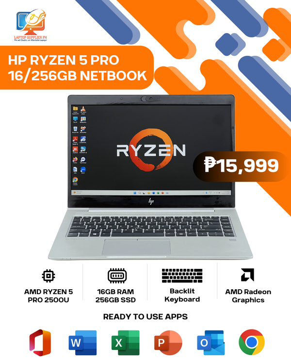 HP RYZEN 5 PRO 16/256GB NETBOOK
