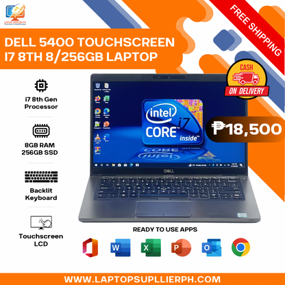 DELL 5400 TOUCHSCREEN I7 8TH 8/256GB NETBOOK