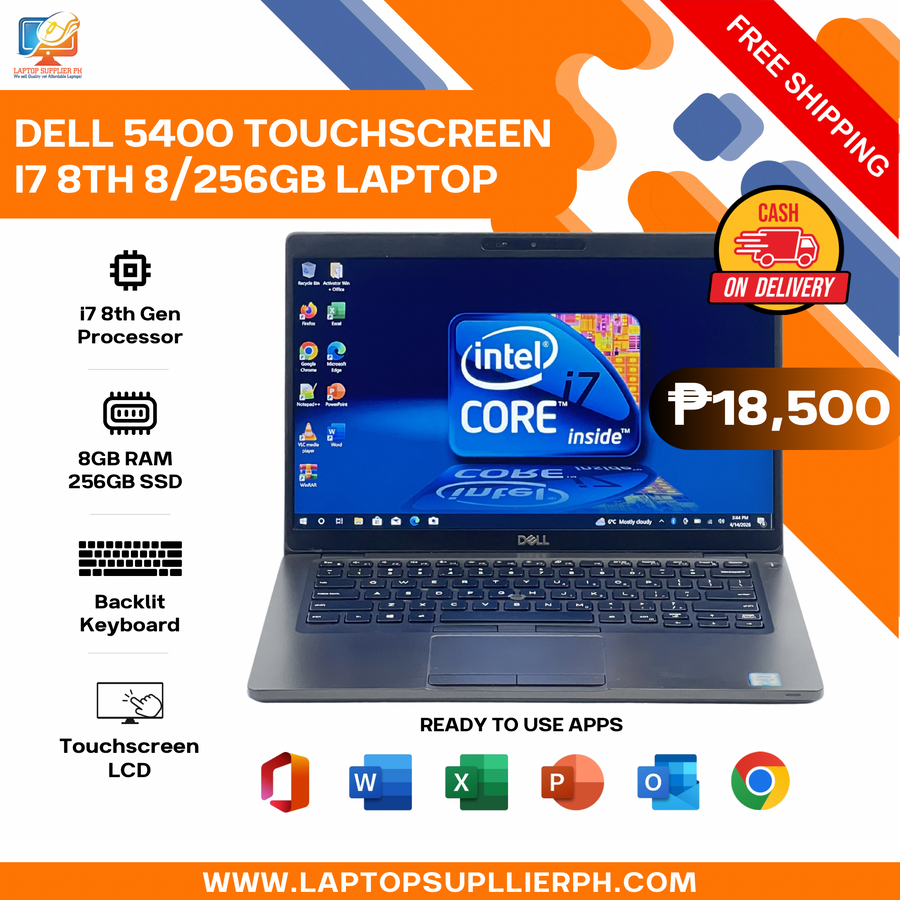 DELL 5400 TOUCHSCREEN I7 8TH 8/256GB NETBOOK