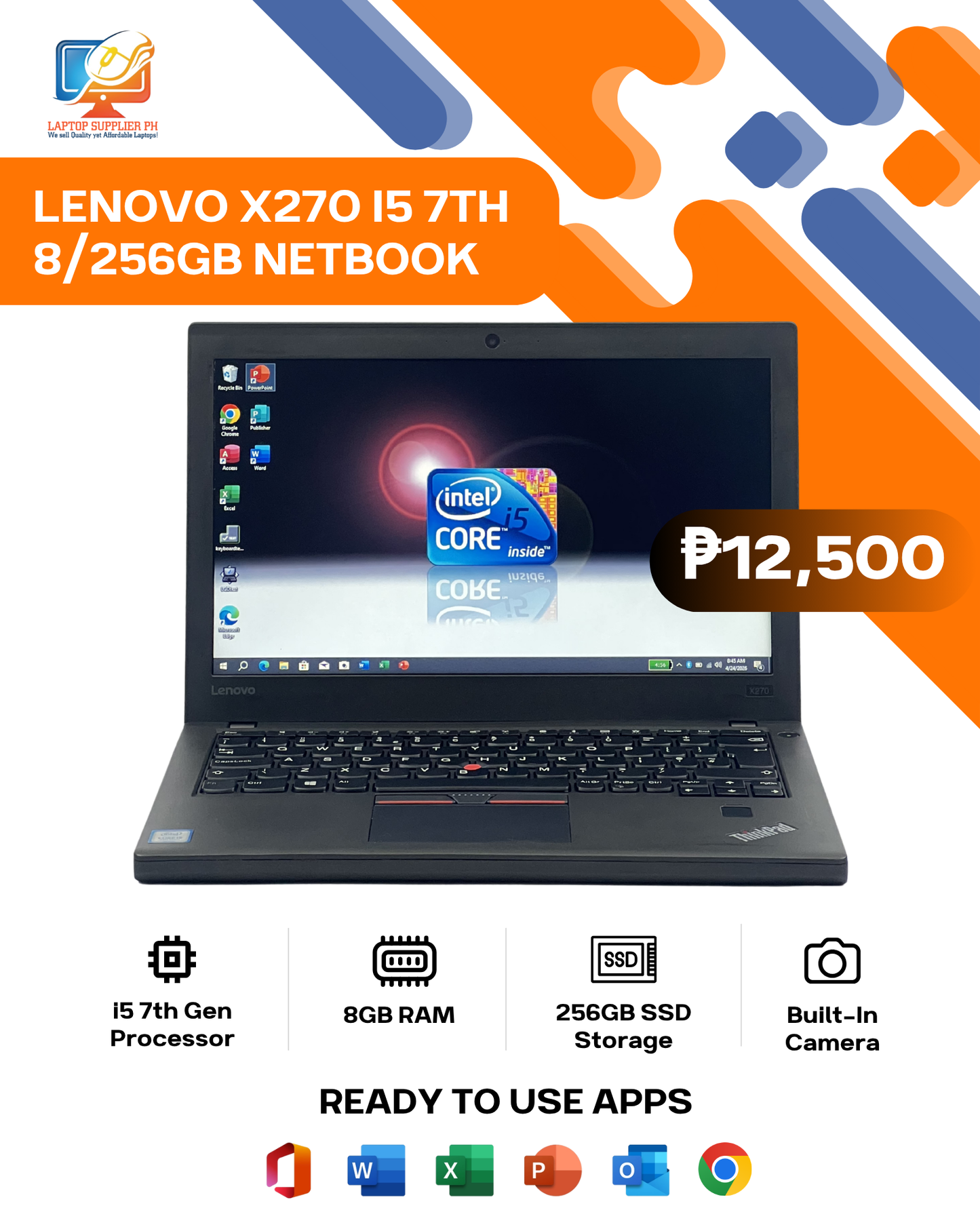 LENOVO X270 I5 7TH 8/256GB NETBOOK