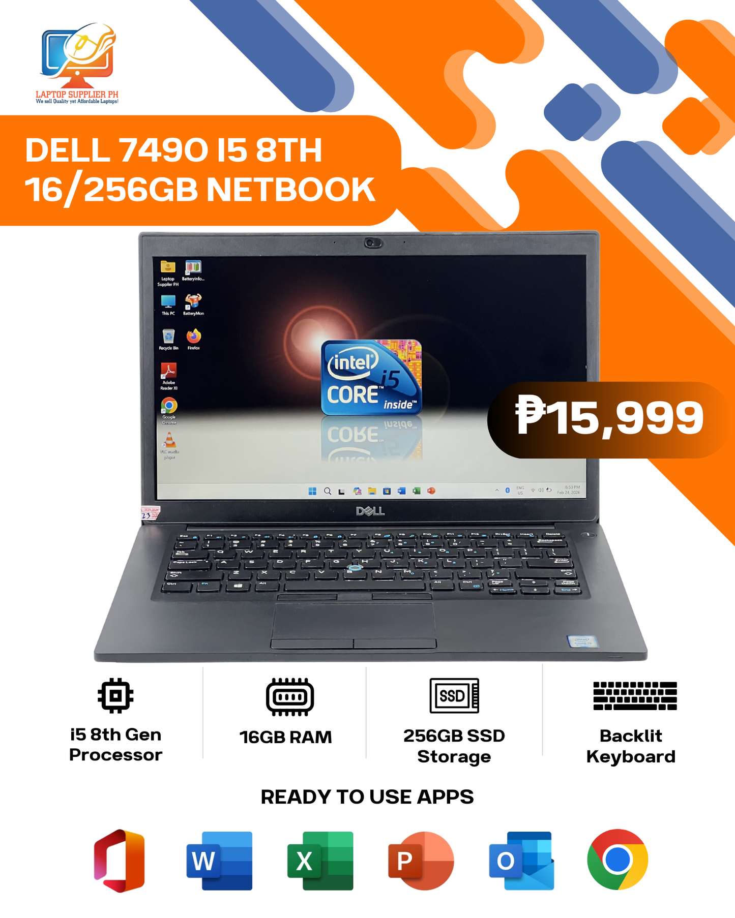 DELL 7490 I5 8TH 16/256GB NETBOOK