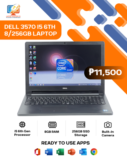DELL 3570 I5 6TH 8/256GB LAPTOP