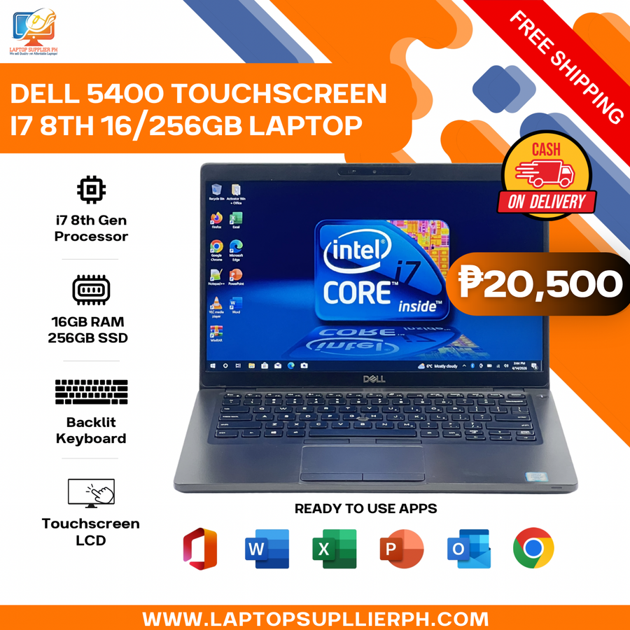 DELL 5400 TOUCHSCREEN I7 8TH 16/256GB NETBOOK