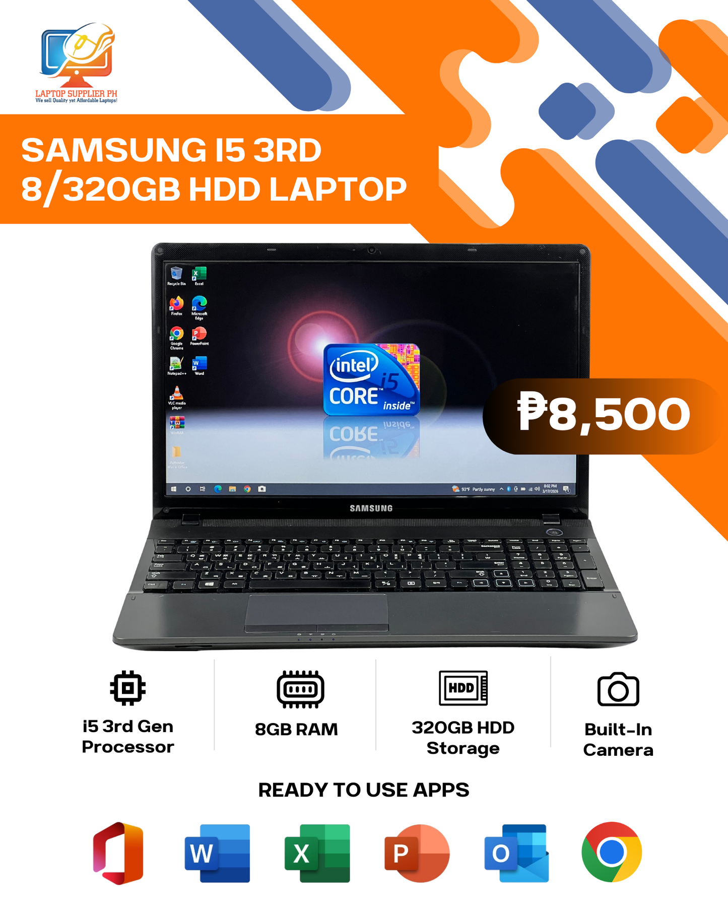 SAMSUNG I5 3RD 8/320GB HDD LAPTOP