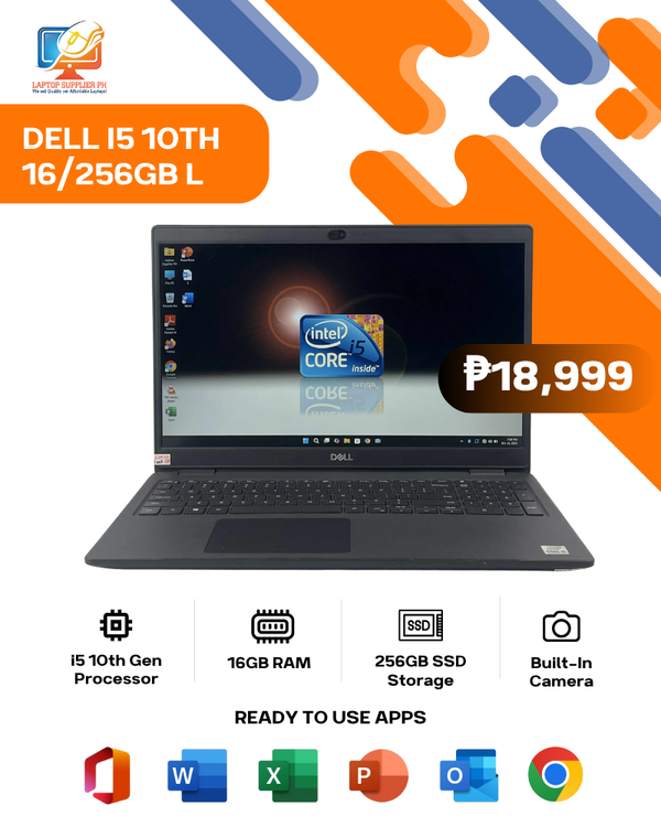 DELL I5 10TH 16/256GB LAPTOP