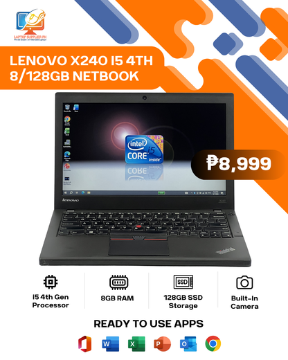 LENOVO X240 I5 4TH  8/128GB NETBOOK