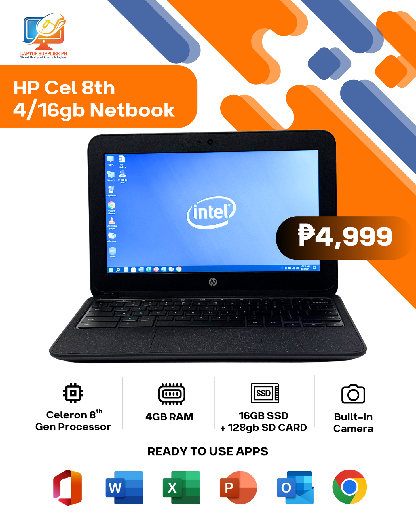 HP CEL 8TH 4/16GB NETBOOK