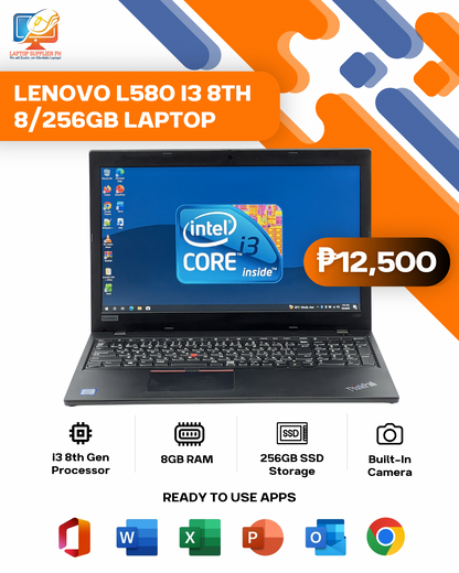 LENOVO L580 I3 8TH 8/256GB LAPTOP