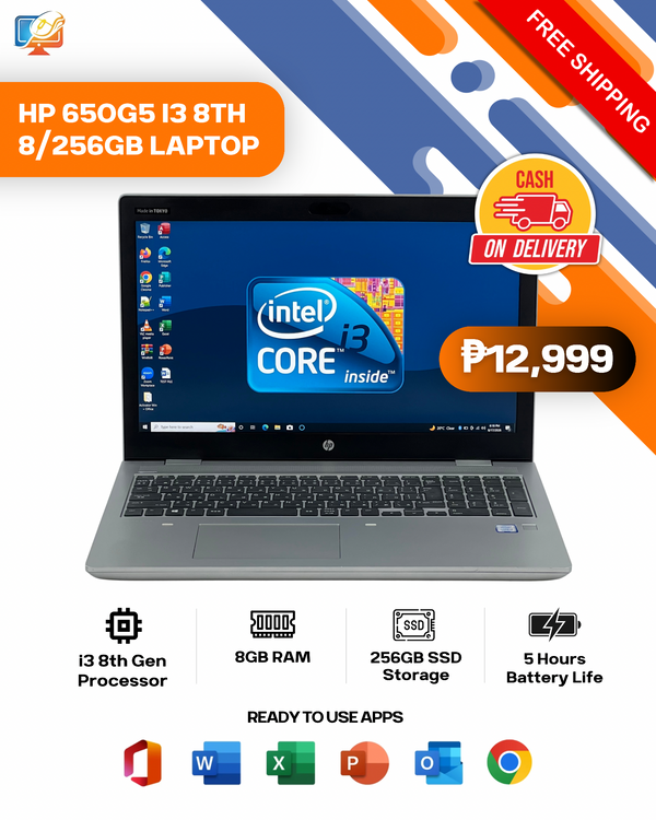 HP 650G5 I3 8TH 8/256GB LAPTOP