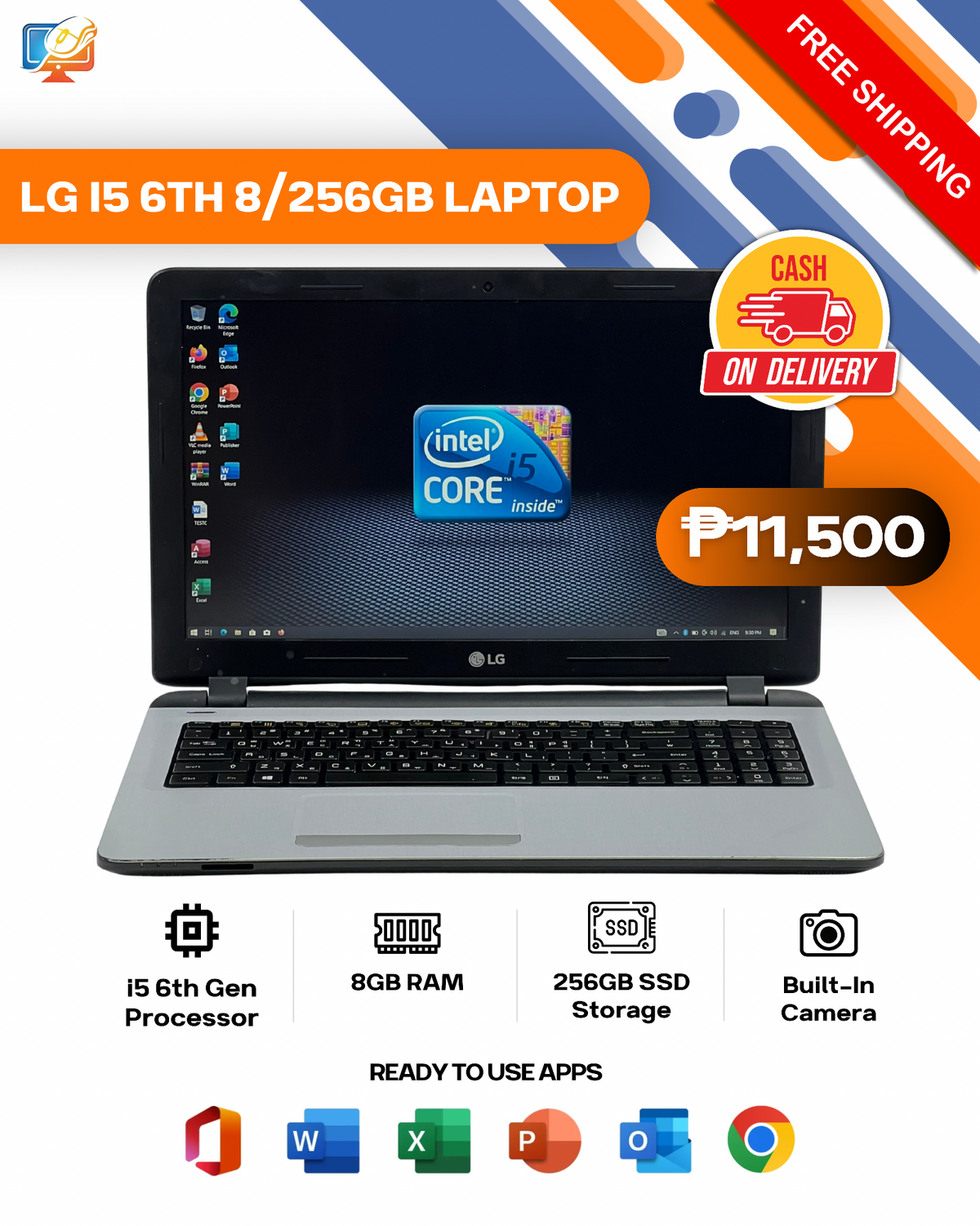 LG I5 6TH 8/256GB LAPTOP