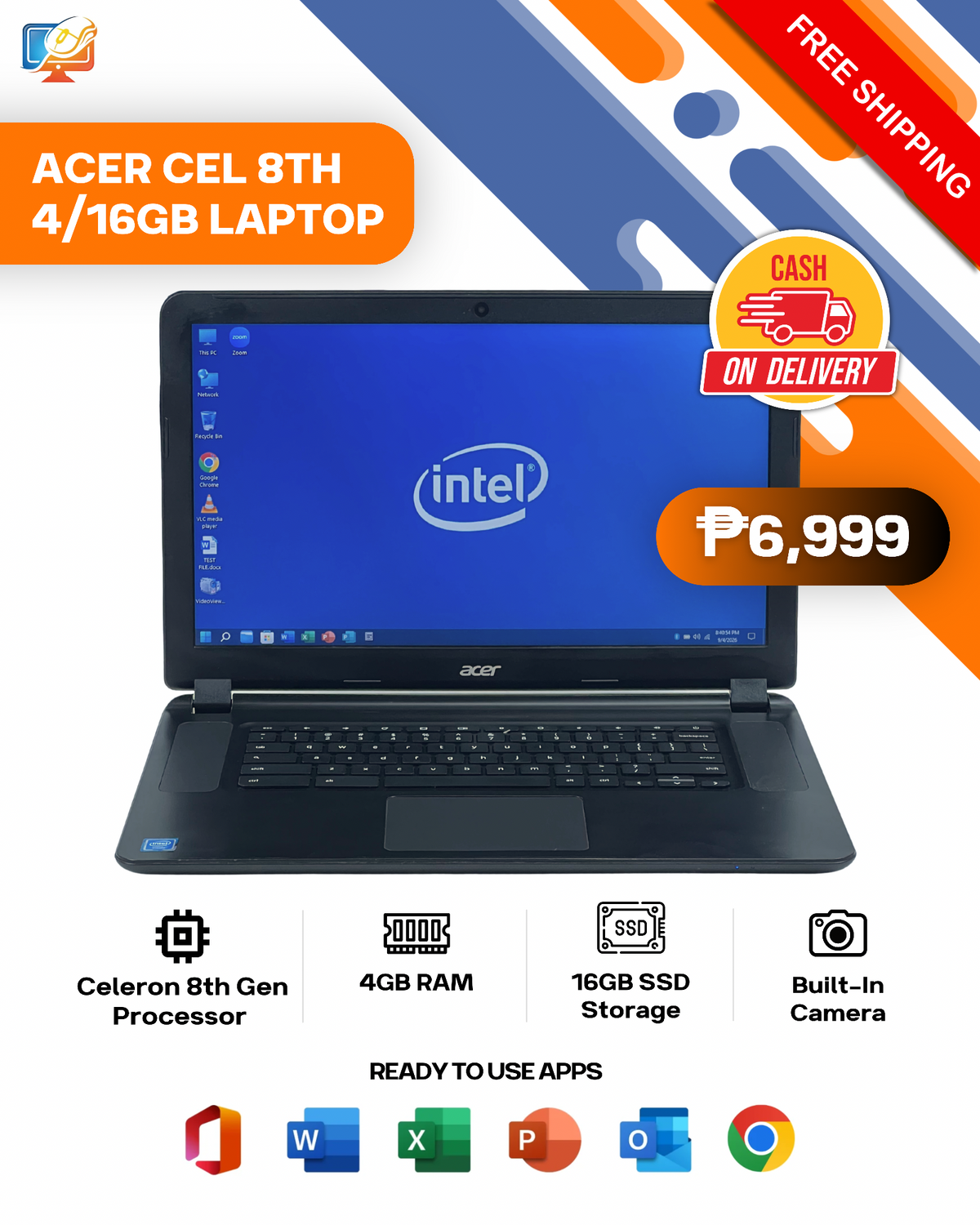 ACER CEL 8TH 4/16GB LAPTOP