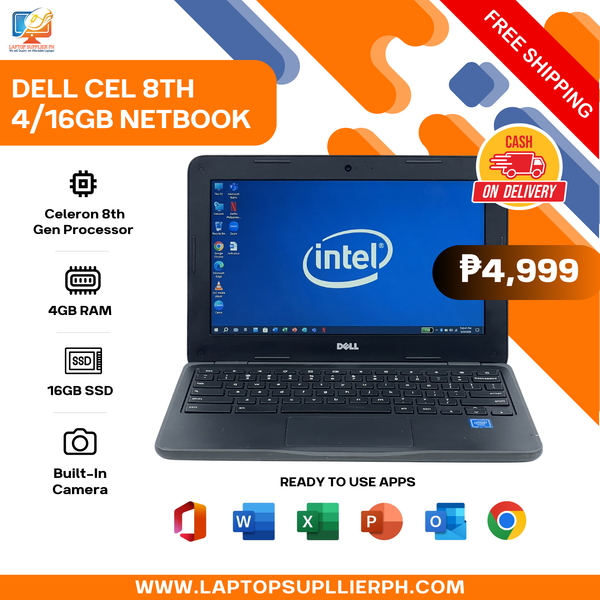 DELL CEL 8TH 4/16GB NETBOOK