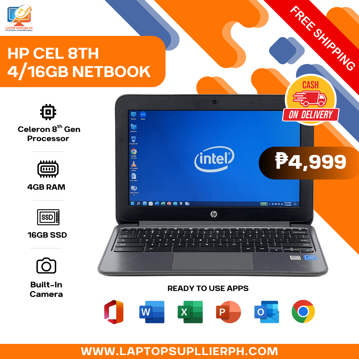 HP CEL 8TH 4/16GB NETBOOK