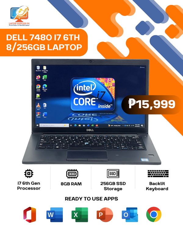 DELL 7480 I7 6TH 8/256GB LAPTOP