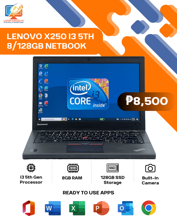 LENOVO X250 I3 5TH 8/128GB NETBOOK