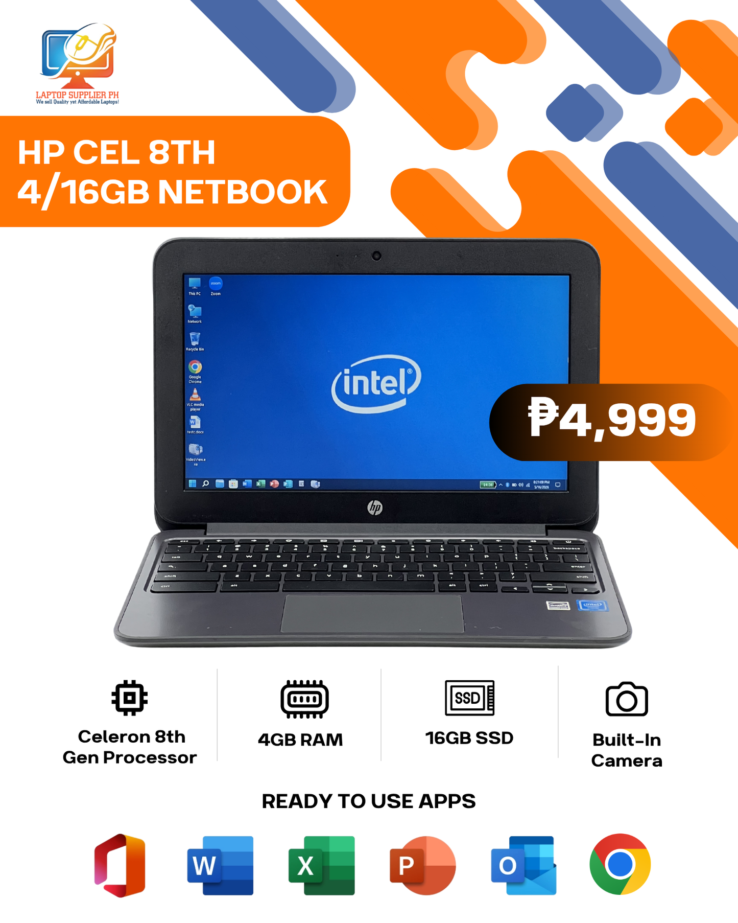 HP CEL 8TH 4/16GB NETBOOK