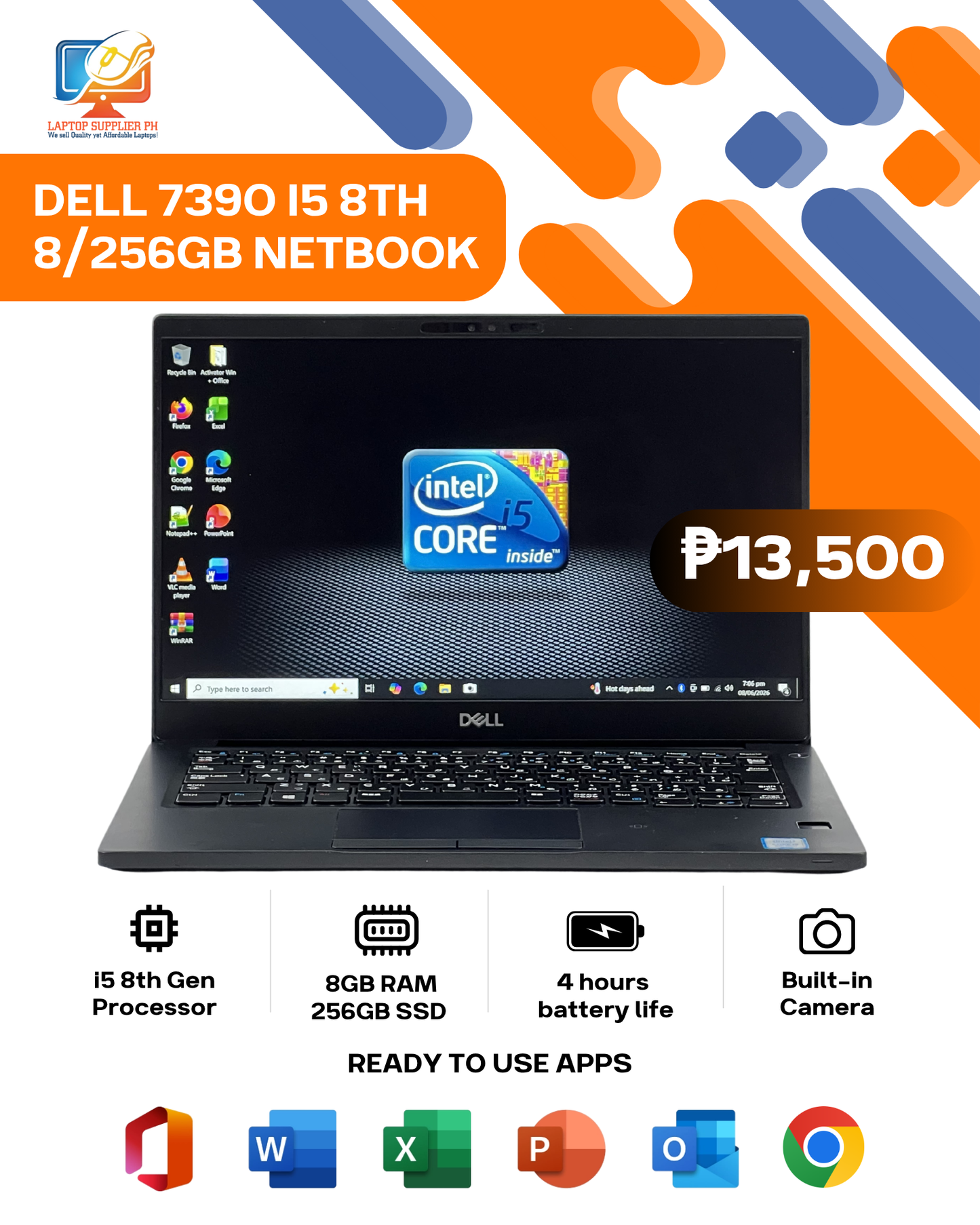 DELL 7390 I5 8TH 8/256GB NETBOOK