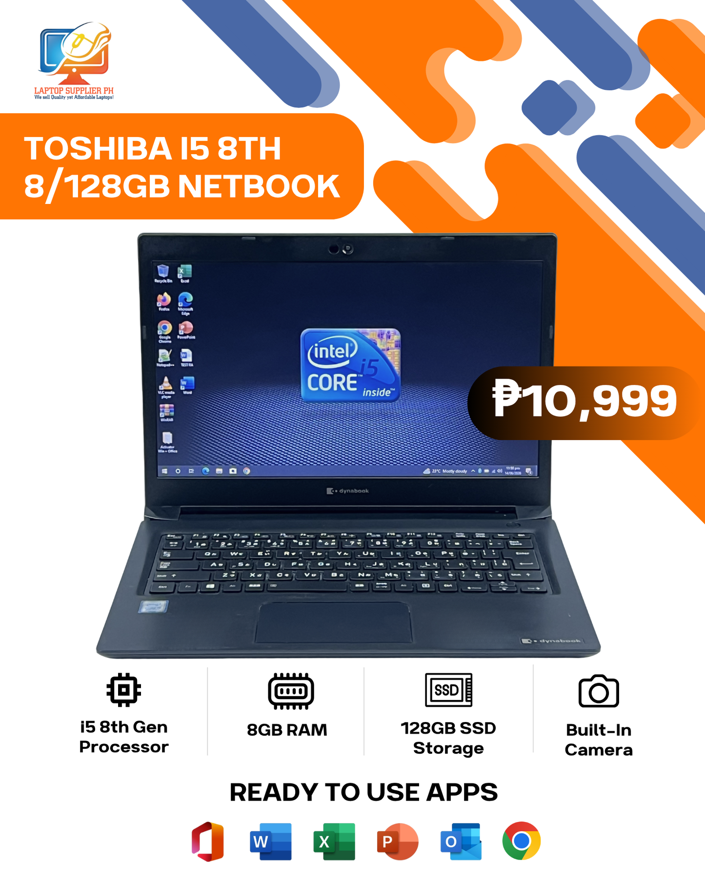 TOSHIBA I5 8TH 8/128GB NETBOOK