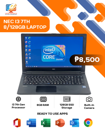 NEC I3 7TH 8/128GB LAPTOP