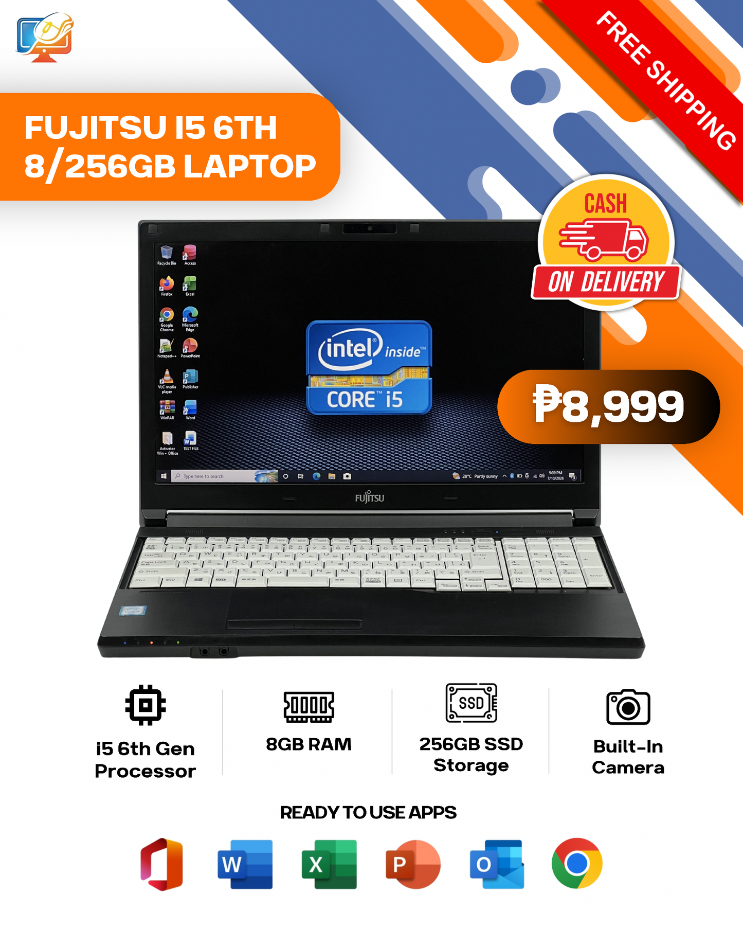 FUJITSU I5 6TH 8/256GB LAPTOP