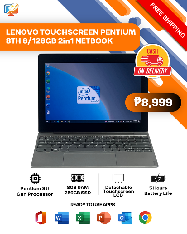 LENOVO TOUCHSCREEN PENTIUM 8TH 8/128GB 2in1 NETBOOK