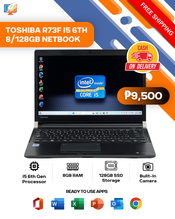 TOSHIBA R73F I5 6TH 8/128GB NETBOOK