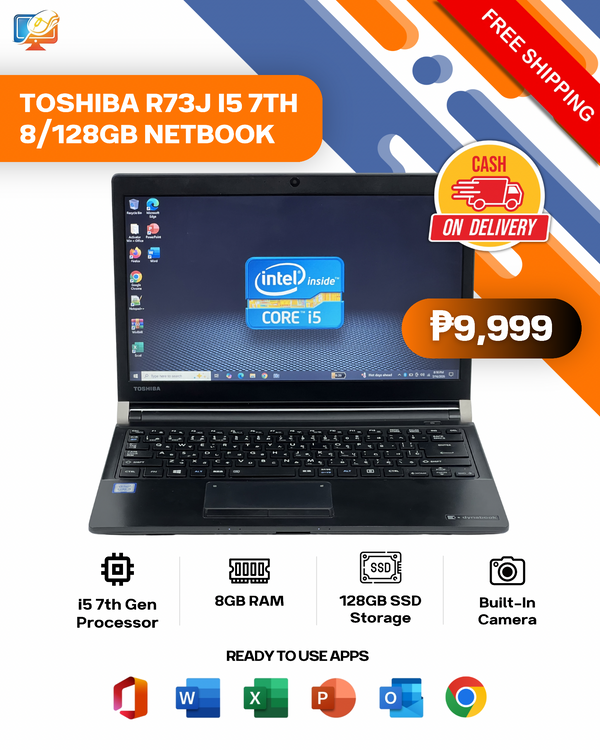 TOSHIBA R73J I5 7TH 8/128GB NETBOOK