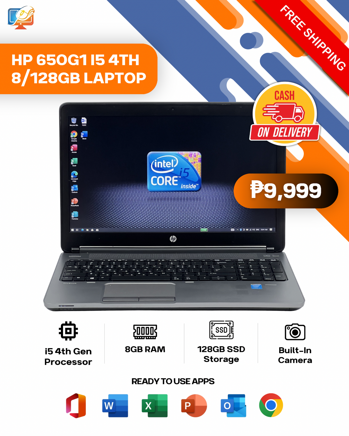 HP 650G1 I5 4TH 8/128GB LAPTOP