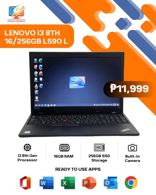 LENOVO I3 8TH 16/256GB L590 LAPTOP