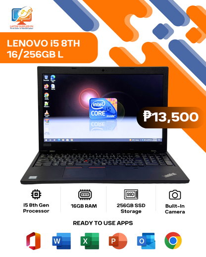 LENOVO I5 8TH 16/256GB L580 LAPTOP