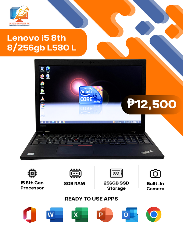 LENOVO I5 8TH 8/256GB L580 LAPTOP
