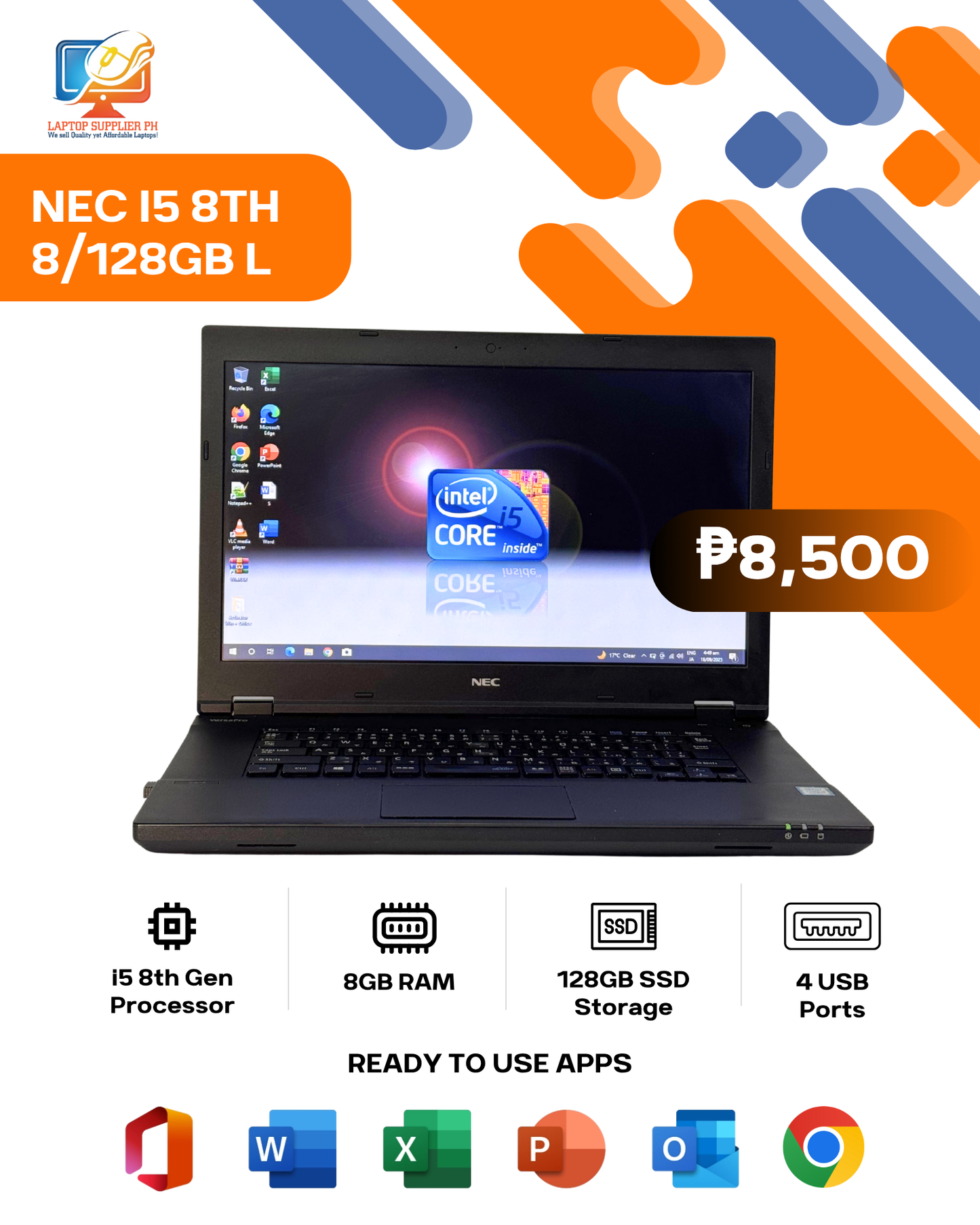 ‎NEC I5 8TH 8/128GB LAPTOP