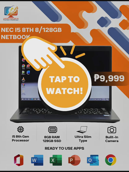 NEC I5 8TH 8/128GB NETBOOK ULTRA SLIM TYPE