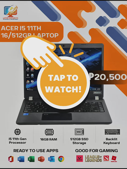 ACER I5 11TH 16/512GB LAPTOP