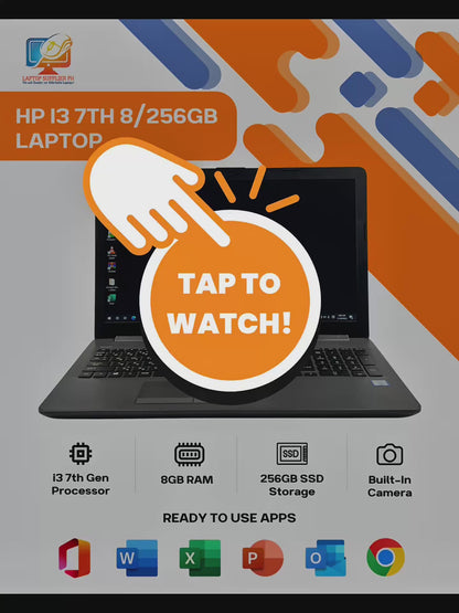 HP I3 7TH 8/256GB LAPTOP