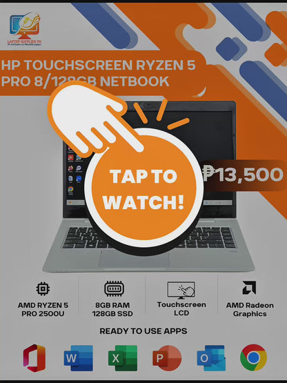 HP TOUCHSCREEN RYZEN 5 PRO 8/128GB NETBOOK