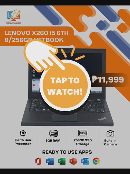 LENOVO X260 I5 6TH 8/256GB NETBOOK