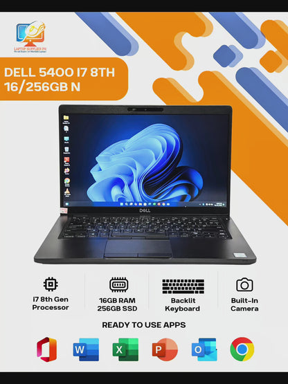 ‎DELL 5400 I7 8TH 16/256GB NETBOOK