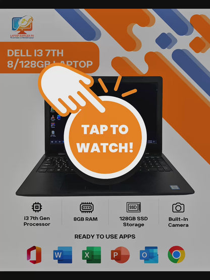 DELL I3 7TH 8/128GB LAPTOP
