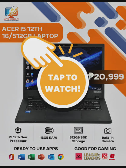 ACER I5 12TH 16/512GB LAPTOP