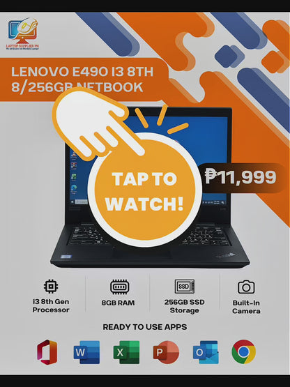 LENOVO E490 I3 8TH  8/256GB NETBOOK