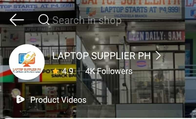 LAPTOP SUPPLIER PH SHOPEE ACCOUNT